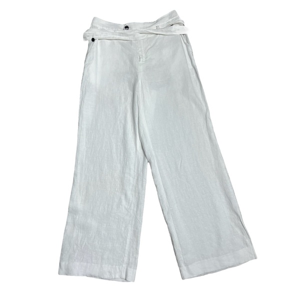 Marissa Webb White Linen Trouser Pants size 6 - Picture 4 of 8
